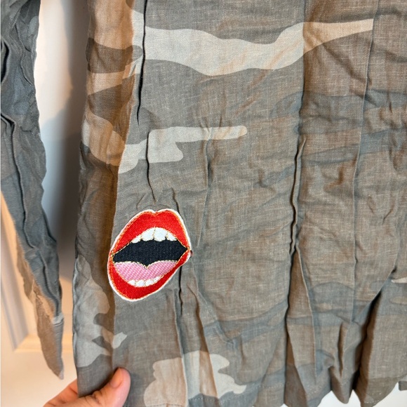 Rails Olive Camouflage Military Inspired Button Down Shirt - Picture 3 of 7